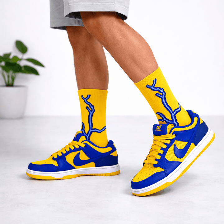 new lightning edition yellow full length socks