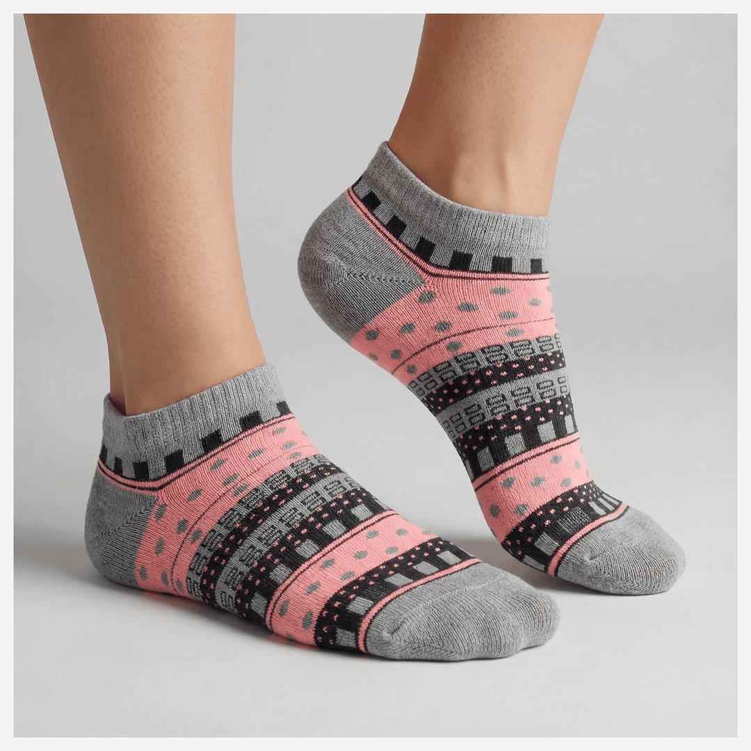 No show ankle socks for women with smooth elastic grip-Sockscarving® NEOS ANKLE EDITION-