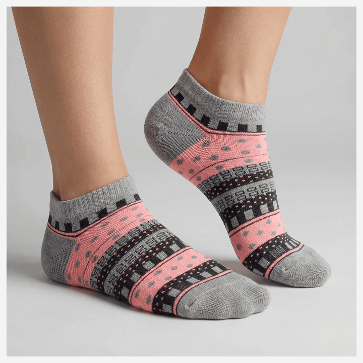 No show ankle socks for women with smooth elastic grip-Sockscarving® NEOS ANKLE EDITION-