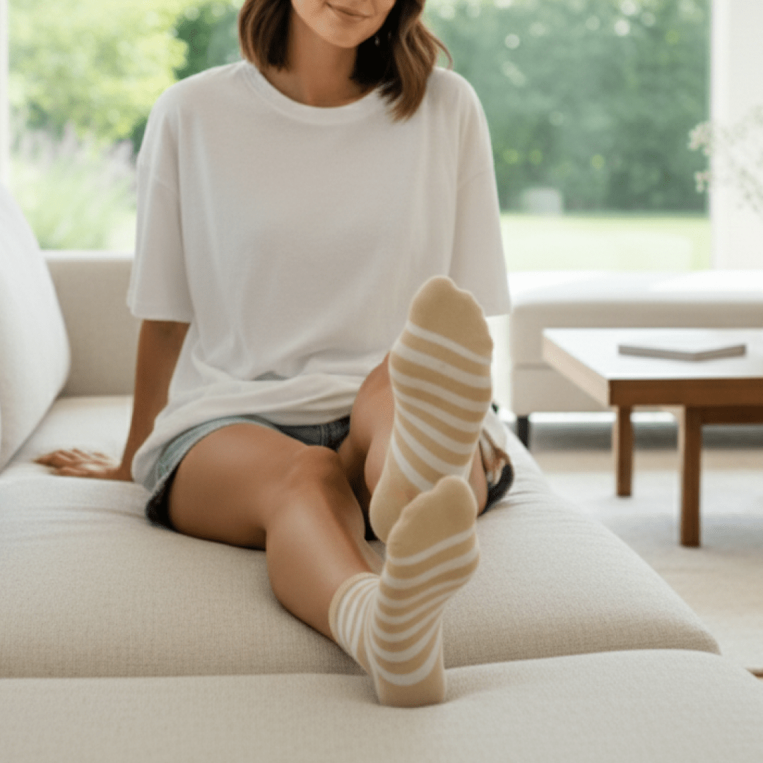 No-smell cotton socks with extended freshness
