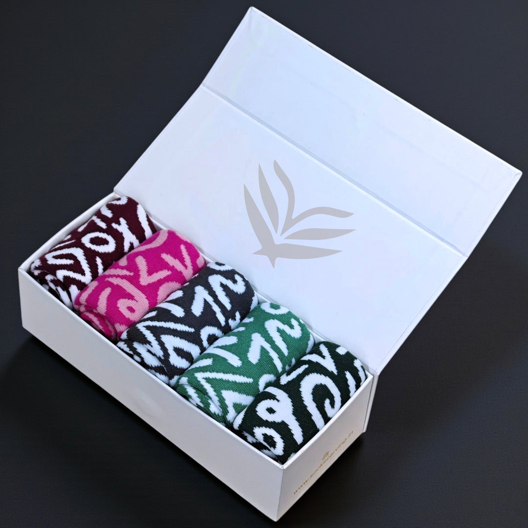 Nomad Script Edition socks made in India-Sockscarving Nomad Script edition-