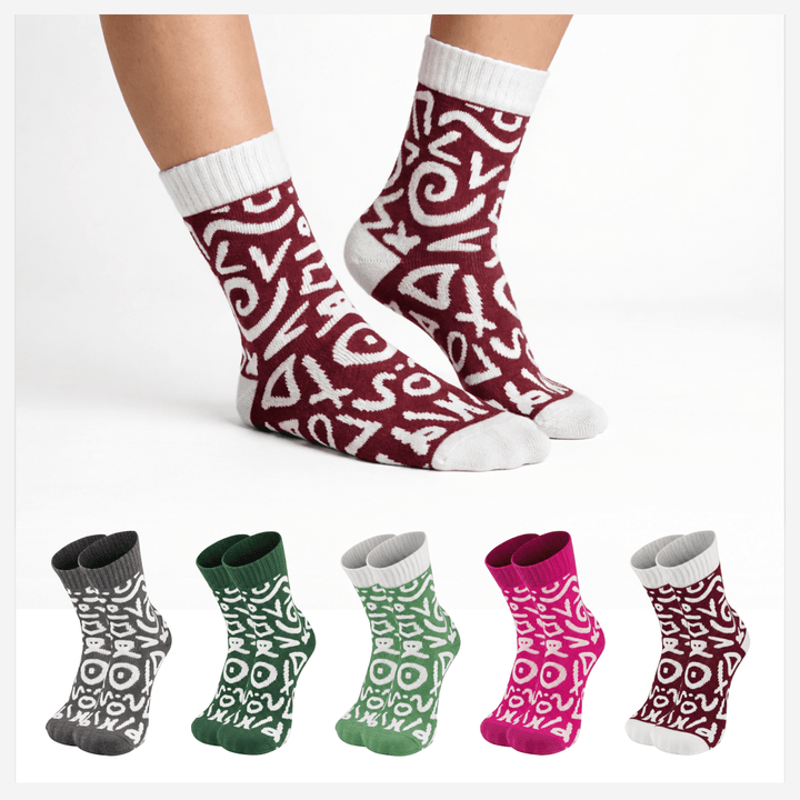 Nomad Script Edition cotton socks for everyday comfort