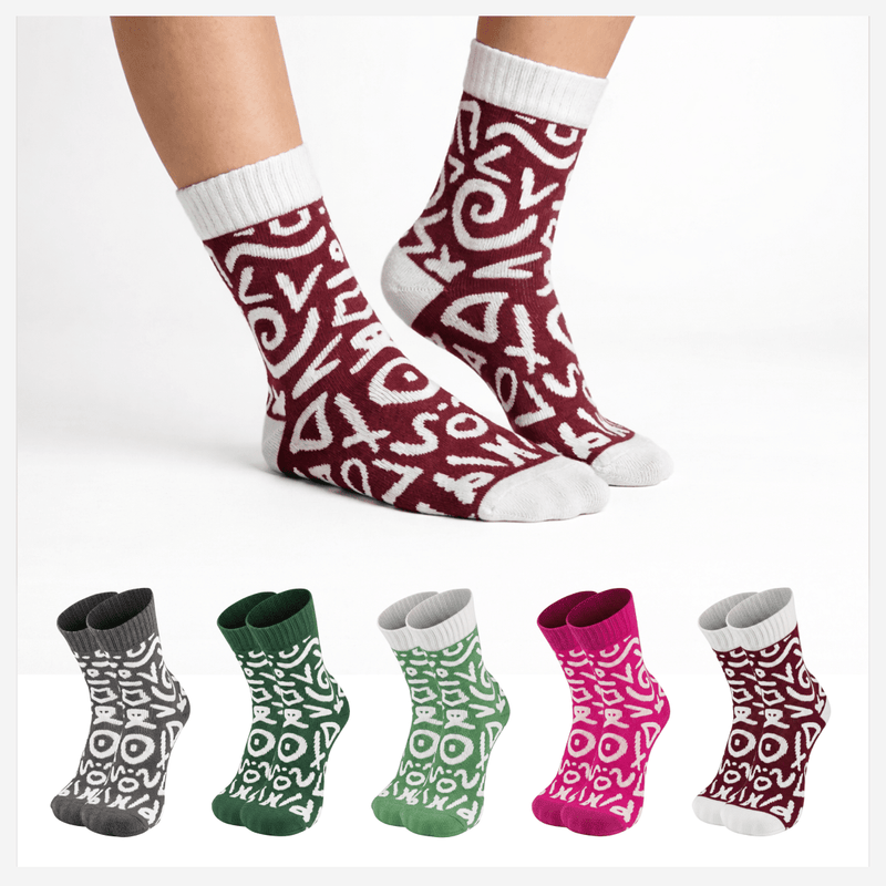 Nomad Script Edition cotton socks for everyday comfort