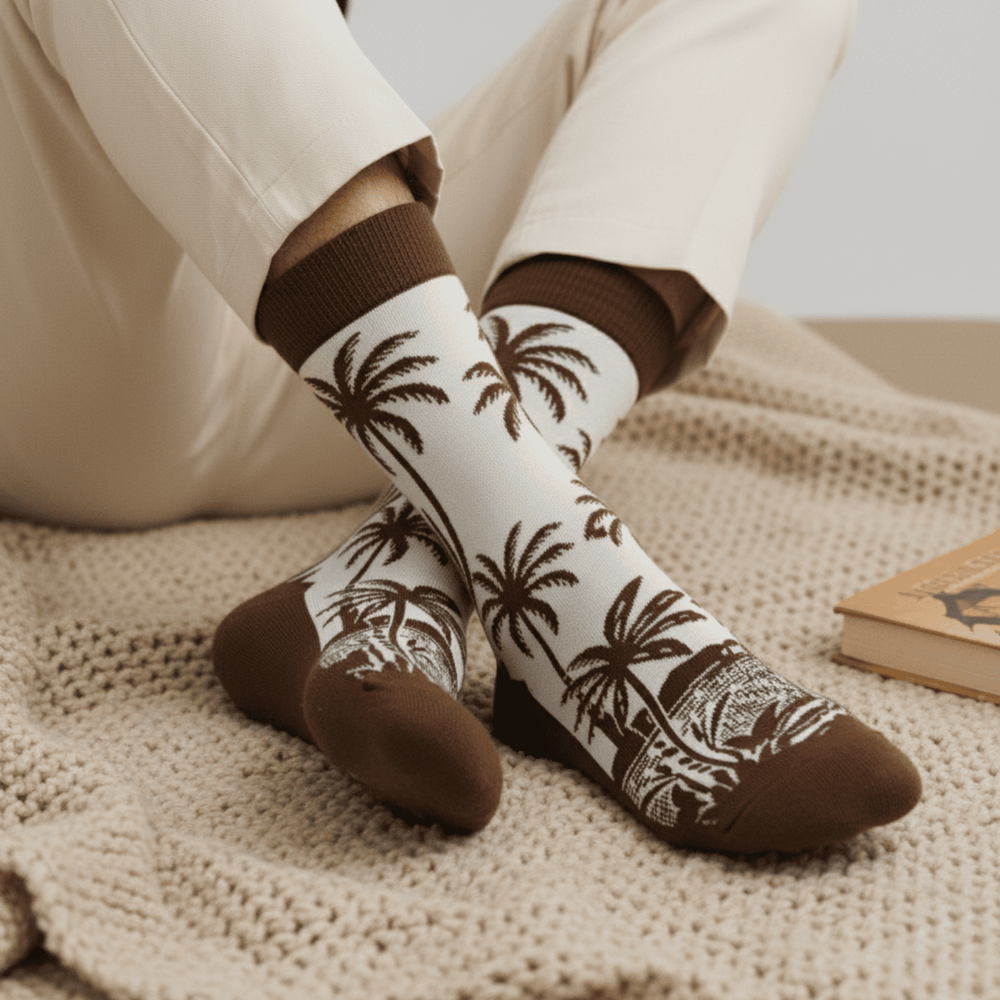 Palmora Edition brown cotton ankle socks for everyday comfort