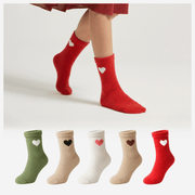 pumped up heart furry socks pack of 5 cozy cotton cushioned winter unisex socks-Sockscarving® Pumped Up Heart Cozy Full-Length Furry Edition (Pack of 5 | Unisex)-