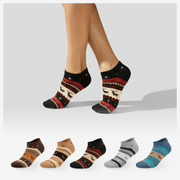 Reindeer ankle socks pack of 5 with winter-inspired design-Sockscarving® REINDEER ANKLE EDITION-