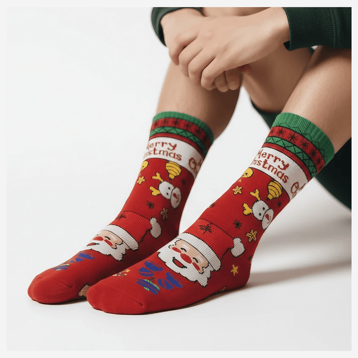 Santa Limited Edition full-length festive cotton socks
-Sockscarving&