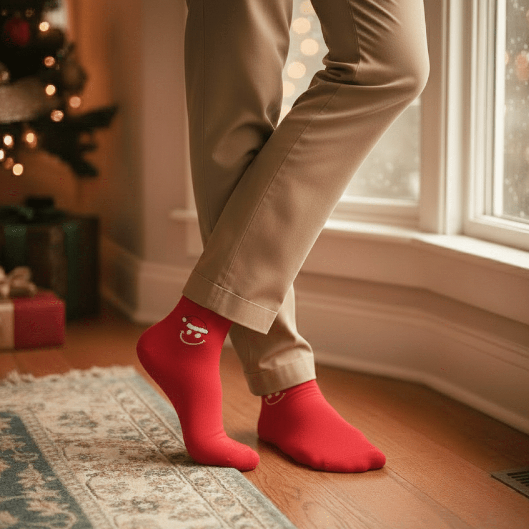 Unisex Holiday Smile Edition socks for men and women
-Sockscarving Holiday Smile Edition-