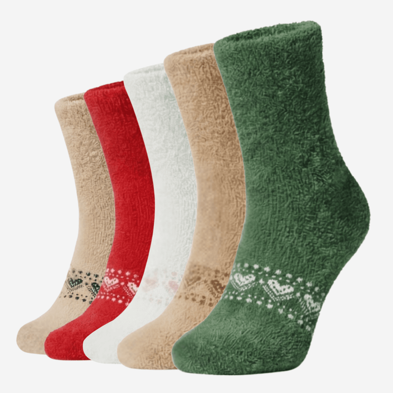 solemate furry socks pack of 5 cozy cotton cushioned warm unisex socks1