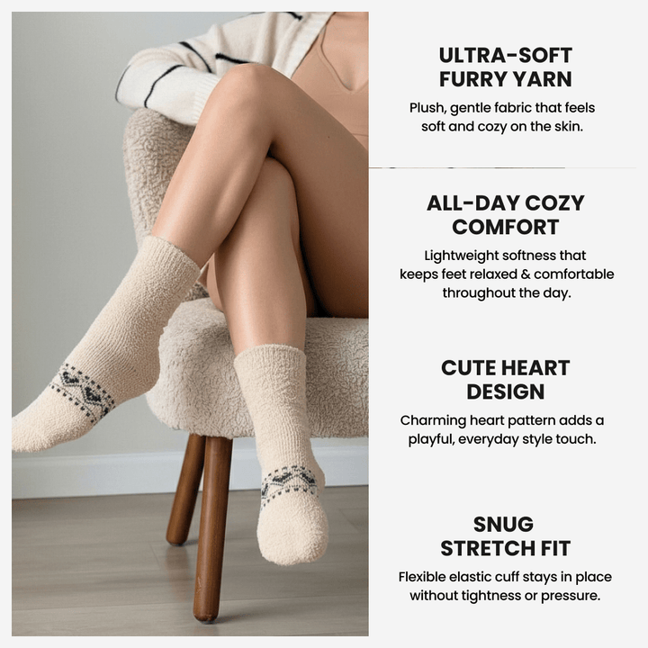 solemate furry socks pack of 5 cozy cotton cushioned warm unisex socks-Sockscarving® Solemate Cozy Full-Length Furry Edition (Pack of 5 | Unisex)-
