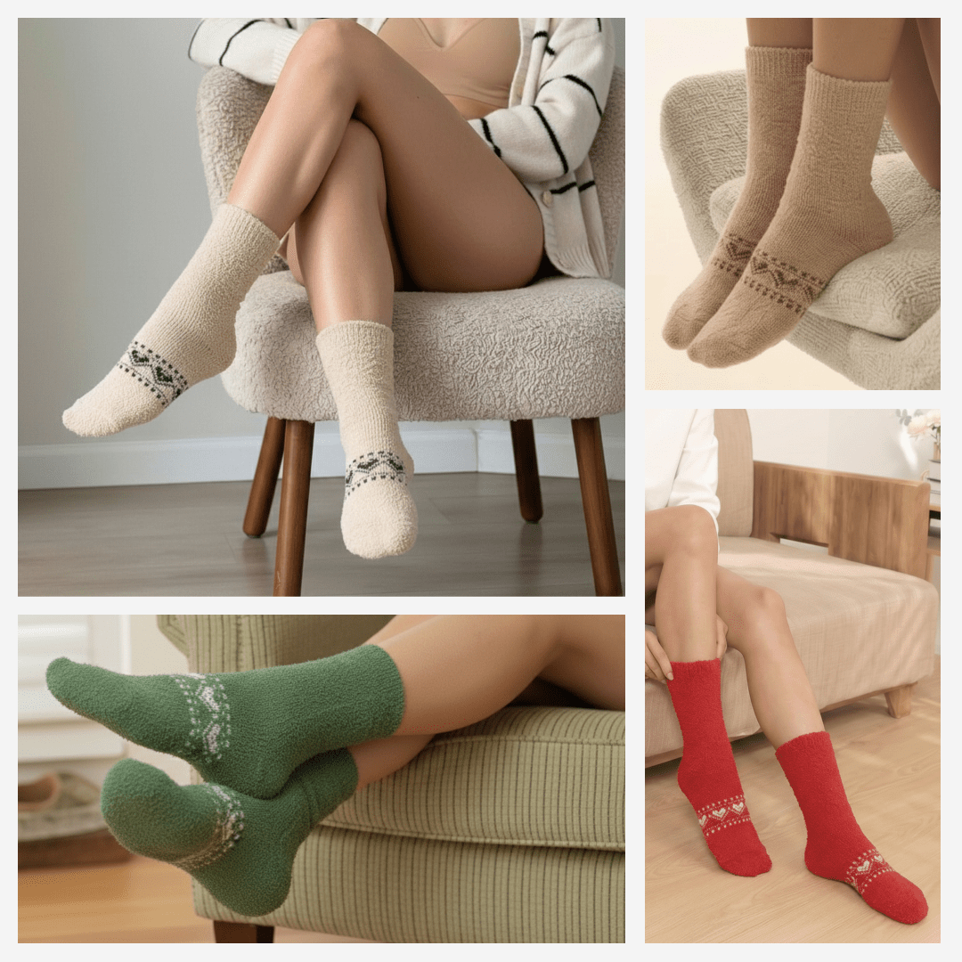 solemate furry socks pack of 5 cozy cotton cushioned warm unisex socks-Sockscarving® Solemate Cozy Full-Length Furry Edition (Pack of 5 | Unisex)-