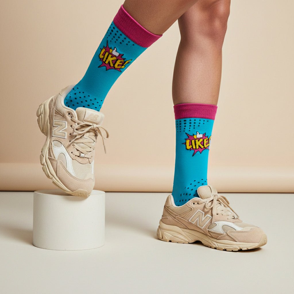 Comfortable full-length pop socks unisex-Sockscarving® Like Pop Full-Length Edition (Pack of 1)-