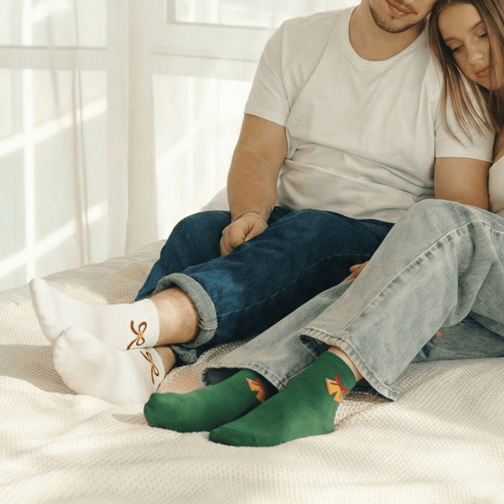 Unisex couple socks perfect for celebrations-Sockscarving Festival Harmony Couple Edition-