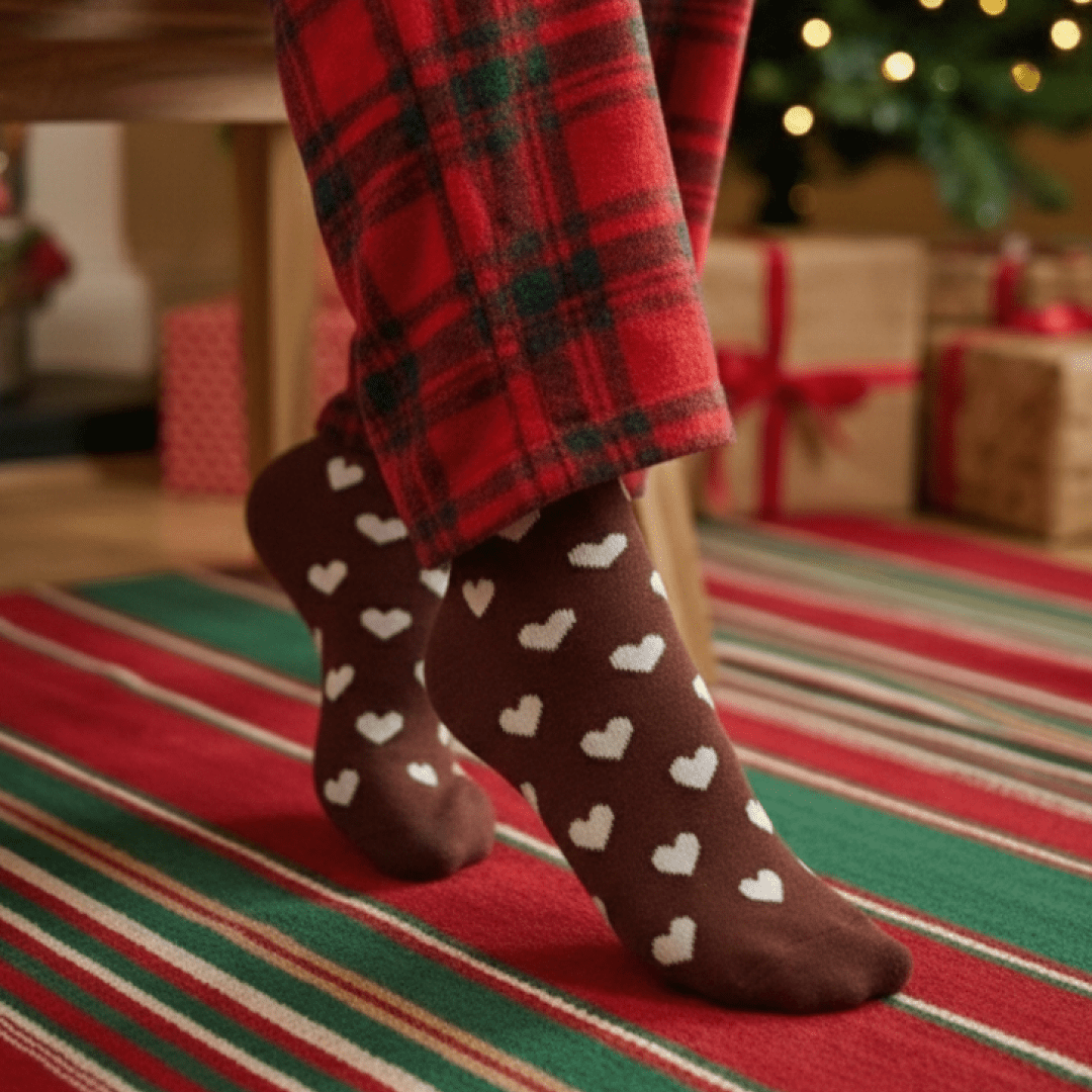 Unisex full length hearts edition socks made in India-Sockscarving Hearts Edition-