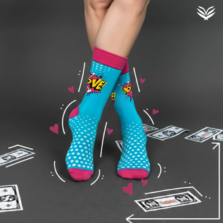 Comfortable full-length pop socks unisex-Sockscarving® Love Pop Full-Length Edition (Pack of 1)-