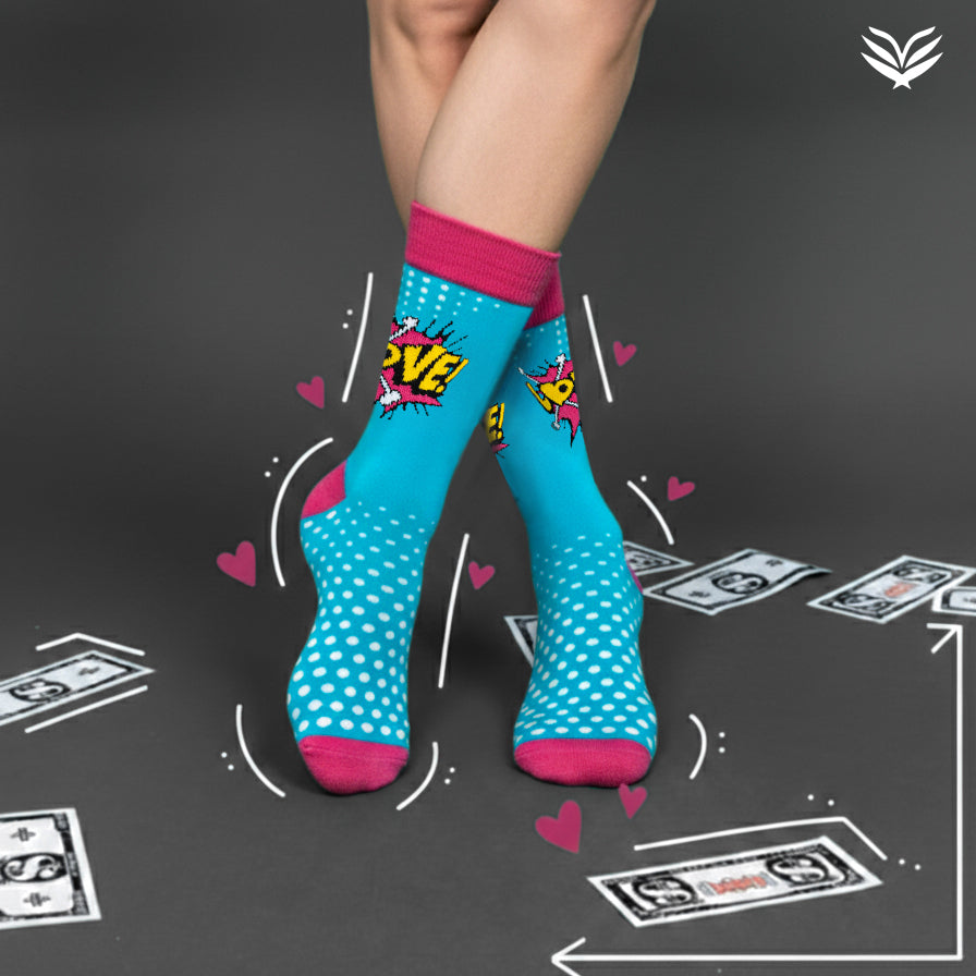 Comfortable full-length pop socks unisex