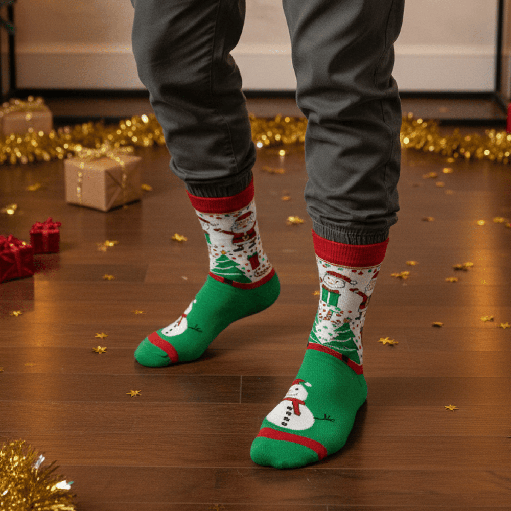 Winter snowman design socks for men and women-Sockscarving's Snow-man Limited Edition-